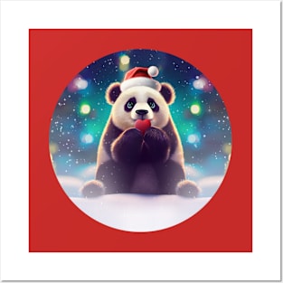 Christmas Panda Love Posters and Art